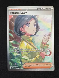 Pokemon TCG Parasol Lady Holo Card 255/182 Sv04: Paradox Rift - Image 1