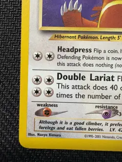 Pokemon TCG Ursaring Neo Discovery 34/75 Rare 2001 WOTC Vintage MP Card - Image 5