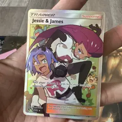 Jessie & James Full Art Holo Card 68/68 Hidden Fates Series NM - Image 2