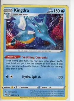 KINGDRA LOST ORIGINS SET RARE NON HOLO-FOIL POKEMON CARD 037/196 NM/M - Image 1
