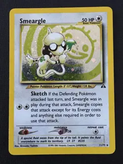 Pokemon Smeargle 11/75 Neo Discovery 2001 Basic Holo Rare Unlimited 50HP Card - Image 1