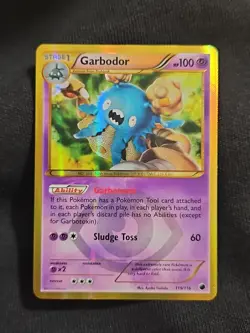 Pokemon 2013 Black & White Plasma Freeze Garbodor Holo Card 119/116 Secret Rare - Image 1