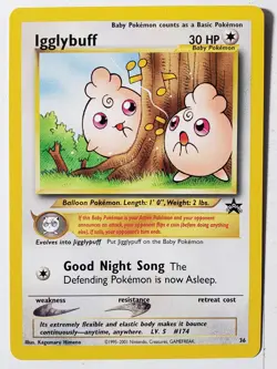 PROMO Igglybuff # 36 NM / M - BLACK STAR Pokemon Card Unplayed $2 Flat Shipping - Image 1