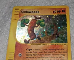 Vintage Pokemon Sudowoodo - H24/H32 - Aquapolis Holo Rare Card - Image 2