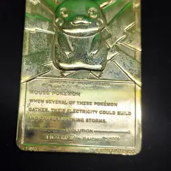 1999 Burger King 23k Gold-Plated Pikachu trading card - Image 3