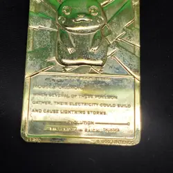 1999 Burger King 23k Gold-Plated Pikachu trading card - Image 4