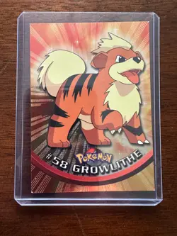 Growlithe #58 Topps Chrome - 2000 TV Animation Pokemon Card, English - Image 1