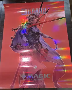 Final Fantasy promo FOIL ART POSTER 18x24" Firion Wild Rose MTG Magic Gathering - Image 1