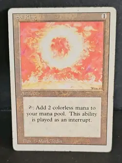 Mtg 💥 Sol Ring 💥 Revised Edition 🌟 RARE🌟 LP/MP Regular Magic The Gathering - Image 1