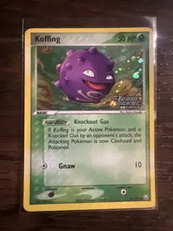 Reverse Holo Stamped Koffing Pokemon Card Ex Team Rocket Returns 61/109 - Image 1