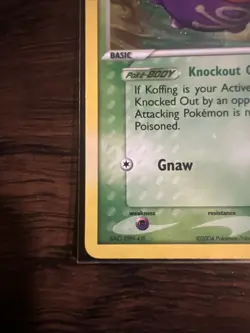 Reverse Holo Stamped Koffing Pokemon Card Ex Team Rocket Returns 61/109 - Image 5