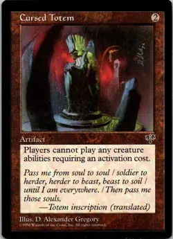 MTG Magic The Gathering Cursed Totem Mirage Played See Scan B - Image 1