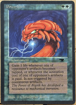 LIMITED EDITION Antiquities Vintage MtG Powerleech Unplayed NM - Image 1