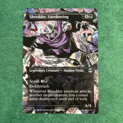 Shredder Unrelenting mtg Borderless Alt Art 0210 Magic: The Gathering TMNT - Image 1