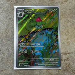 Pokemon Ivysaur Illustration Rare Holo Card 167/165 Scarlet & Violet 151 100 HP - Image 1