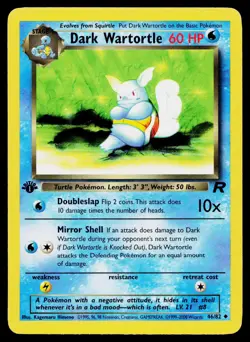 1st Edition Team Rocket Pokemon Non Holo #46/82 Dark Wartortle - Image 1