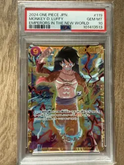 Monkey D Luffy OP09-119 SEC PSA 10 One Piece Card Game Emperors In The New World - Image 1