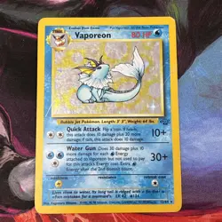 Pokemon Vaporeon Jungle Holo 12/64 - Image 1