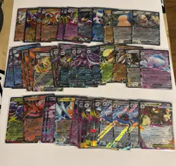 Pokemon Destined Rivals, Phantasmal, Prismatic Mega EX Holo Mix Lot 55x - Image 1