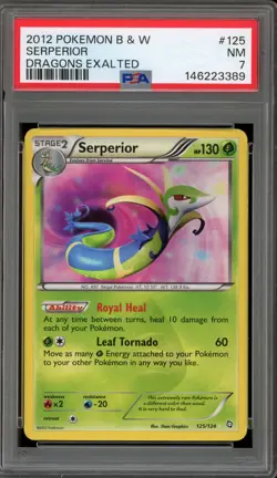 Pokemon Serperior Dragons Exalted Holo Secret Rare #125 PSA 7 - Image 1