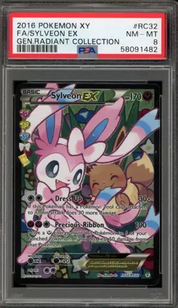 Pokemon Sylveon EX XY Generations Radiant Coll. Full Art #RC32 PSA 8 - Image 1