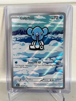 2025 Pokemon Scarlet & Violet Black Bolt Cubchoo 109/086 Illustration Rare Holo - Image 1