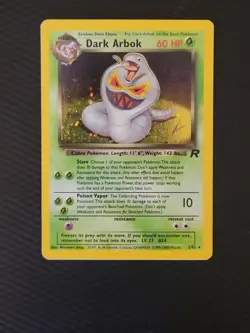 Pokemon Dark Arbok 2/82 Team Rocket Holo Rare 1999 - Image 1