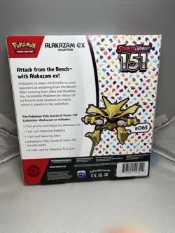 Pokemon Scarlet & Violet 151 Alakazam ex Collection Box 4 Boosters 3 Promos - Image 2