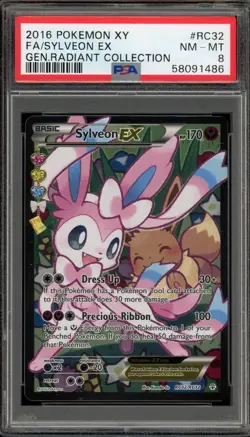 Pokemon Sylveon EX XY Generations Radiant Coll. Full Art #RC32 PSA 8 - Image 1