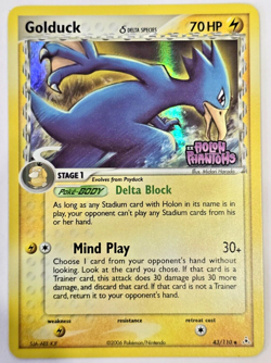 Pokemon TCG EX Holon Phantoms Golduck 43/110 Holo Rare Card Stamped - Image 1