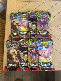 8x Pokemon TCG Perfect Order Sleeved Packs Factory Sealed In Hand - Image 1