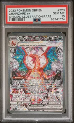 2023 Pokemon Obsidian Flames Charizard Ex #223 GEM MT PSA 10 Special Illus. Rare - Image 1