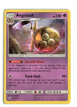 AEGISLASH 95/236 COSMIC ECLIPSE HOLO RARE POKEMON TCG NM - Image 1