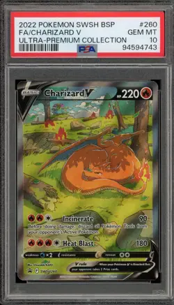 Pokemon Charizard V Ultra-Premium Coll. Full Alt Art Promo SWSH260 PSA 10 - Image 1