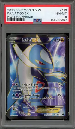 Pokemon Latios EX Plasma Freeze Full Art #113 PSA 8 - Image 1