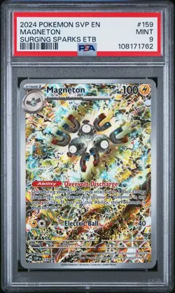 2024 Pokemon SVP EN - Magneton 159 - Surging Sparks ETB Promo Card - PSA 9 MINT - Image 1