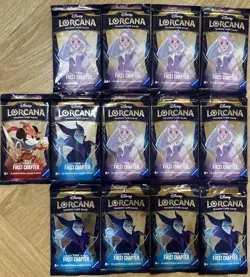 (Lot of 13) Disney Lorcana The First Chapter Booster Packs Trading Card Game TCG - Image 1