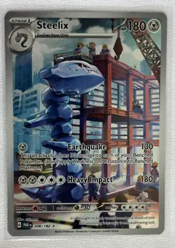 Pokemon Steelix 208/182 SV04 Paradox Rift Illustration Rare Near Mint (NM) - Image 1