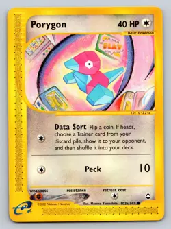 Porygon 103a/147 Aquapolis Non-Holo Vintage NM - Image 1