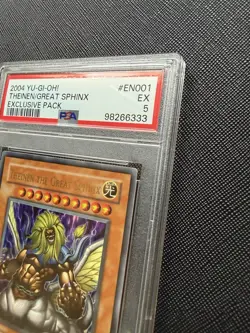 2004 Yu-Gi-Oh! Exclusive Pack #EN001 Theinen The Great Sphinx PSA 5 - Image 3