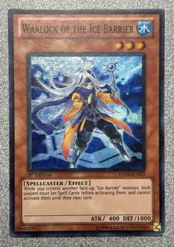 Warlock of the Ice Barrier HA04-EN023 Super Rare 1st Edition LP - Image 1