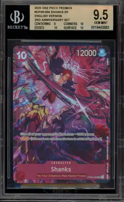 One Piece CCG Shanks 2nd Anniversary Set Promo OP09-004 BGS 9.5 - Image 1