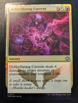 Defibrillating Current 0177 Foil Uncommon Tarkir Dragonstorm Magic The Gathering - Image 1