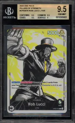 One Piece CCG Rob Lucci Pillars of Strength OP03-076 BGS 9.5 - Image 1