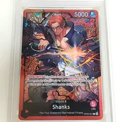 Shanks OP09-001 Alt Art Leader ST23 Starter Deck Foil Holo One Piece PSA 10 GEM - Image 2