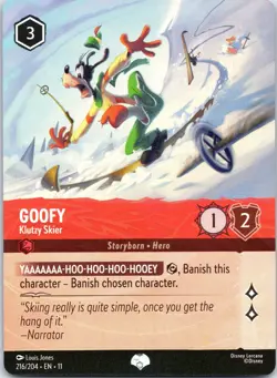 Disney Lorcana Goofy - Klutzy Skier (Epic) Winterspell Epic #216/204 NM - Image 1