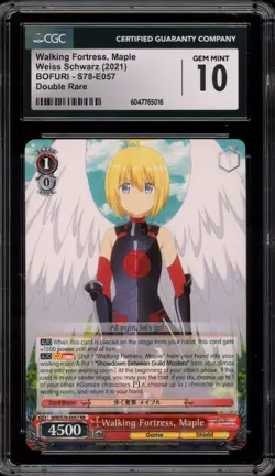 Weiss Schwarz Walking Fortress Maple Double Rare BFR/S78-E057 RR CGC 10 Gem Mint - Image 1