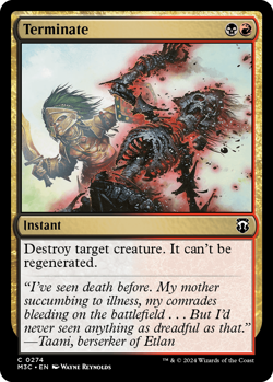 MTG Magic 1x Terminate RIPPLE FOIL (M/NM) Commander Modern Horizons 3 - Image 1