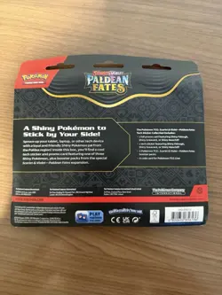 Pokemon Scarlet & Violet Paldean Fates Tech Sticker Collection Sealed Pack - Image 2