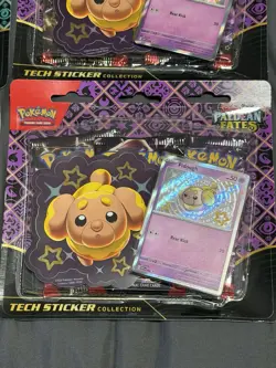 Pokemon Paldean Fates Tech Sticker Collection TCG Shiny Fidough Brand New - Image 1